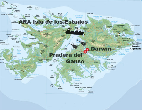 Darwin y Pradera del Ganso