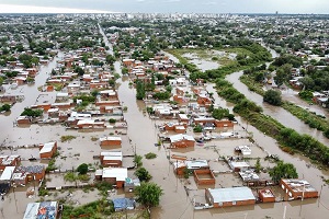 Histrica inundacin en Baha Blanca